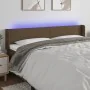 Dark brown fabric headboard with LED 203x16x78/88 cm by , Headboards and footboards - Ref: Foro24-3122981, Price: 73,81 €, Di...