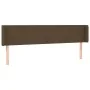 Dark brown fabric headboard with LED 203x16x78/88 cm by , Headboards and footboards - Ref: Foro24-3122981, Price: 73,81 €, Di...