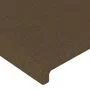 Cabecero con LED de tela marrón oscuro 203x16x78/88 cm de , Cabeceros y pies de cama - Ref: Foro24-3122981, Precio: 73,81 €, ...