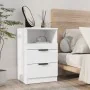 Bedside tables 2 units plywood white color by vidaXL, Nightstands - Ref: Foro24-811233, Price: 100,35 €, Discount: %