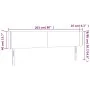 Dark brown fabric headboard with LED 203x16x78/88 cm by , Headboards and footboards - Ref: Foro24-3122981, Price: 73,81 €, Di...