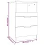 Bedside tables 2 units plywood white color by vidaXL, Nightstands - Ref: Foro24-811233, Price: 100,35 €, Discount: %