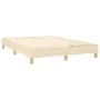 Box spring bed with cream fabric mattress 140x190 cm by , Beds and slatted bases - Ref: Foro24-3130510, Price: 430,76 €, Disc...