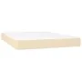 Box spring bed with cream fabric mattress 140x190 cm by , Beds and slatted bases - Ref: Foro24-3130510, Price: 430,76 €, Disc...