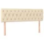 Box spring bed with cream fabric mattress 140x190 cm by , Beds and slatted bases - Ref: Foro24-3130510, Price: 430,76 €, Disc...
