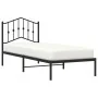 Bed frame with black metal headboard 80x200 cm by , Beds and slatted bases - Ref: Foro24-373780, Price: 65,03 €, Discount: %