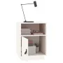 Nachttisch aus massivem weißem Kiefernholz, 40 x 34 x 55 cm von vidaXL, Nachttische - Ref: Foro24-818317, Preis: 41,30 €, Rab...