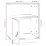 Nachttisch aus massivem weißem Kiefernholz, 40 x 34 x 55 cm von vidaXL, Nachttische - Ref: Foro24-818317, Preis: 41,30 €, Rab...