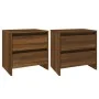 Nightstands 2 pcs brown engineered wood 45x34.5x44.5 cm by vidaXL, Nightstands - Ref: Foro24-813043, Price: 79,55 €, Discount: %
