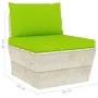 Sofá de palets de jardín 3 plazas con cojines madera de abeto by vidaXL, Garden sets - Ref: Foro24-3063407, Price: 240,00 €, ...