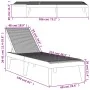Liegestuhl aus anthrazitgrauem PP 186x60x29 cm von , Liegen - Ref: Foro24-364219, Preis: 105,22 €, Rabatt: %
