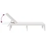 White PP lounger 186x60x29 cm by , Loungers - Ref: Foro24-364215, Price: 119,29 €, Discount: %