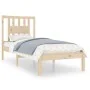 Solid wood bed frame 90x190 cm by , Beds and slatted bases - Ref: Foro24-3104028, Price: 82,06 €, Discount: %