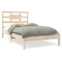 Solid wood bed frame 90x190 cm by , Beds and slatted bases - Ref: Foro24-3105630, Price: 82,61 €, Discount: %
