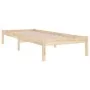Solid wood bed frame 90x190 cm by , Beds and slatted bases - Ref: Foro24-3105630, Price: 82,61 €, Discount: %