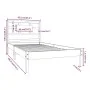 Solid wood bed frame 90x190 cm by , Beds and slatted bases - Ref: Foro24-3105630, Price: 82,61 €, Discount: %