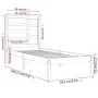 Estructura de cama madera maciza 90x190 cm de , Camas y somieres - Ref: Foro24-3105760, Precio: 81,18 €, Descuento: %