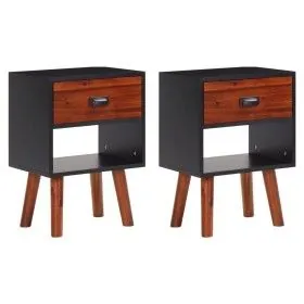VidaXL Nightstands 2 units solid acacia wood 40x30x57 cm by vidaXL, Nightstands - Ref: Foro24-243177, Price: 118,19 €, Discou...