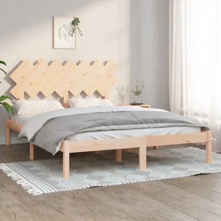 Bettgestell aus Massivholz 140x200 cm von , Betten und Lattenroste - Ref: Foro24-3104868, Preis: 112,54 €, Rabatt: %