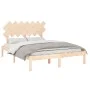 Estructura de cama de madera maciza 140x200 cm de , Camas y somieres - Ref: Foro24-3104868, Precio: 112,54 €, Descuento: %