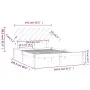 Estructura de cama de madera maciza 140x200 cm de , Camas y somieres - Ref: Foro24-3104868, Precio: 112,54 €, Descuento: %