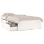 White bed frame with drawers 100x200 cm by , Beds and slatted bases - Ref: Foro24-3103469, Price: 207,43 €, Discount: %