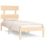 Estructura de cama madera maciza 90x190 cm de , Camas y somieres - Ref: Foro24-3104638, Precio: 77,26 €, Descuento: %