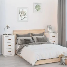 Bedside tables 2 pcs solid white pine wood 40x40x75 cm by vidaXL, Nightstands - Ref: Foro24-818338, Price: 136,61 €, Discount: %