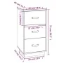 Nachttische 2 Stück aus massivem weißem Kiefernholz 40x40x75 cm von vidaXL, Nachttische - Ref: Foro24-818338, Preis: 136,61 €...