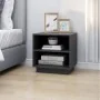 Mesita de noche de madera maciza de pino gris 40x34x40 cm de vidaXL, Mesitas de noche - Ref: Foro24-813329, Precio: 28,17 €, ...