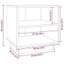 Grauer Nachttisch aus massivem Kiefernholz, 40 x 34 x 40 cm von vidaXL, Nachttische - Ref: Foro24-813329, Preis: 33,50 €, Rab...