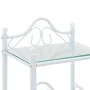 Nachttisch aus Stahl und gehärtetem Glas, 45 x 30,5 x 60 cm, weiß von vidaXL, Nachttische - Ref: Foro24-246728, Preis: 45,30 ...