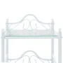 Nachttisch aus Stahl und gehärtetem Glas, 45 x 30,5 x 60 cm, weiß von vidaXL, Nachttische - Ref: Foro24-246728, Preis: 45,30 ...