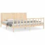 Bettgestell mit Massivholzkopfteil 200x200 cm von , Betten und Lattenroste - Ref: Foro24-3192966, Preis: 183,54 €, Rabatt: %