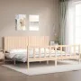 Bettgestell mit Massivholzkopfteil 200x200 cm von , Betten und Lattenroste - Ref: Foro24-3192966, Preis: 183,54 €, Rabatt: %