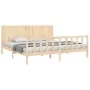 Bettgestell mit Massivholzkopfteil 200x200 cm von , Betten und Lattenroste - Ref: Foro24-3192966, Preis: 183,54 €, Rabatt: %