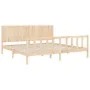 Bettgestell mit Massivholzkopfteil 200x200 cm von , Betten und Lattenroste - Ref: Foro24-3192966, Preis: 183,54 €, Rabatt: %