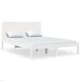 Estructura de cama de madera maciza blanca 135x190 cm de , Camas y somieres - Ref: Foro24-3104129, Precio: 180,76 €, Descuent...