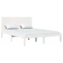 Estructura de cama de madera maciza blanca 135x190 cm de , Camas y somieres - Ref: Foro24-3104129, Precio: 180,76 €, Descuent...