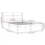 Estructura de cama de madera maciza blanca 135x190 cm de , Camas y somieres - Ref: Foro24-3104129, Precio: 180,76 €, Descuent...