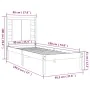 Bettrahmen aus Massivholz 90x190 cm von , Betten und Lattenroste - Ref: Foro24-3104183, Preis: 93,94 €, Rabatt: %