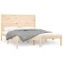 Solid wood bed frame 150x200 cm by , Beds and slatted bases - Ref: Foro24-3104613, Price: 160,39 €, Discount: %