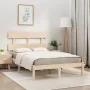 Solid wood bed frame 140x190 cm by , Beds and slatted bases - Ref: Foro24-3104653, Price: 101,70 €, Discount: %