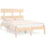 Estructura de cama madera maciza 140x190 cm de , Camas y somieres - Ref: Foro24-3104653, Precio: 101,70 €, Descuento: %