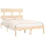Solid wood bed frame 140x190 cm by , Beds and slatted bases - Ref: Foro24-3104653, Price: 101,70 €, Discount: %