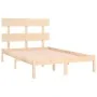 Solid wood bed frame 140x190 cm by , Beds and slatted bases - Ref: Foro24-3104653, Price: 101,70 €, Discount: %