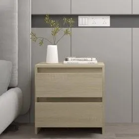 Mesita de noche madera ingeniería roble Sonoma 45x34,5x44,5 cm de vidaXL, Mesitas de noche - Ref: Foro24-809851, Precio: 45,8...