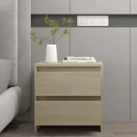 Sonoma oak engineered wood bedside table 45x34.5x44.5 cm by vidaXL, Nightstands - Ref: Foro24-809851, Price: 45,54 €, Discoun...