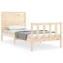 Bettgestell mit Massivholzkopfteil 100x200 cm von , Betten und Lattenroste - Ref: Foro24-3193196, Preis: 133,44 €, Rabatt: %