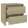 Mesita de noche madera ingeniería roble Sonoma 45x34,5x44,5 cm de vidaXL, Mesitas de noche - Ref: Foro24-809851, Precio: 45,8...